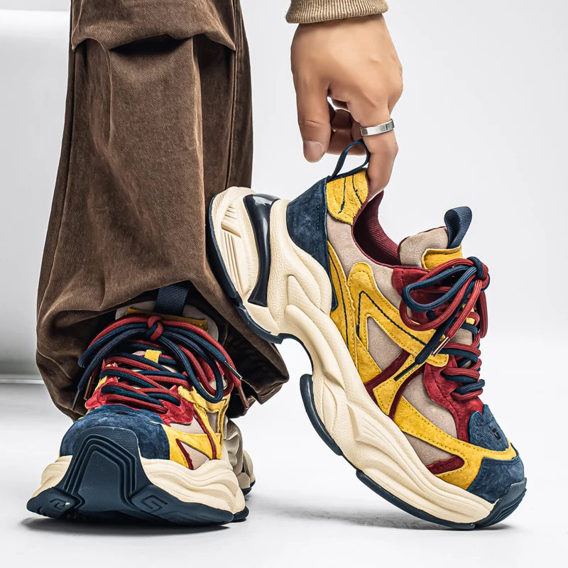 Male Sneakers Casual Sneaker Soft and Comfortable Sports and Leisure Shoes for Men Platform Sports Shoes Wear-resistant Fashion